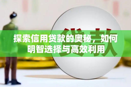 瓜州探索信用贷款的奥秘，如何明智选择与高效利用