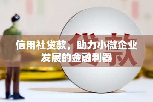 瓜州信用社贷款，助力小微企业发展的金融利器