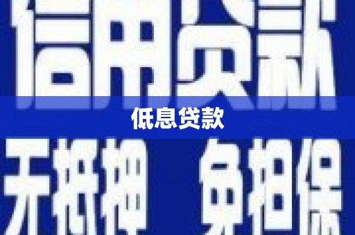 瓜州低息贷款