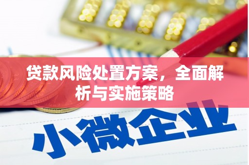 瓜州贷款风险处置方案，全面解析与实施策略